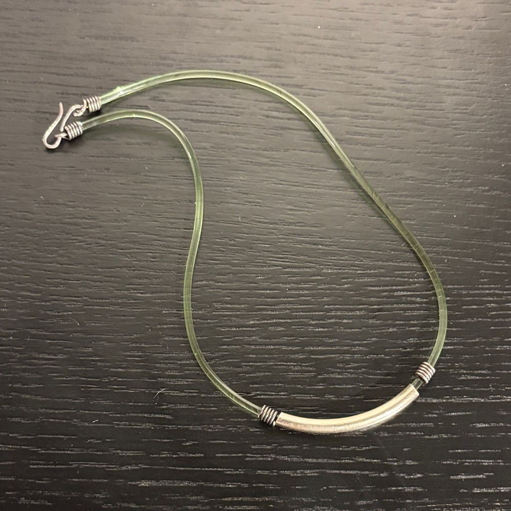 Sterling Silver and silicone necklace